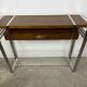 Console de style Art déco en bois et métal chromé