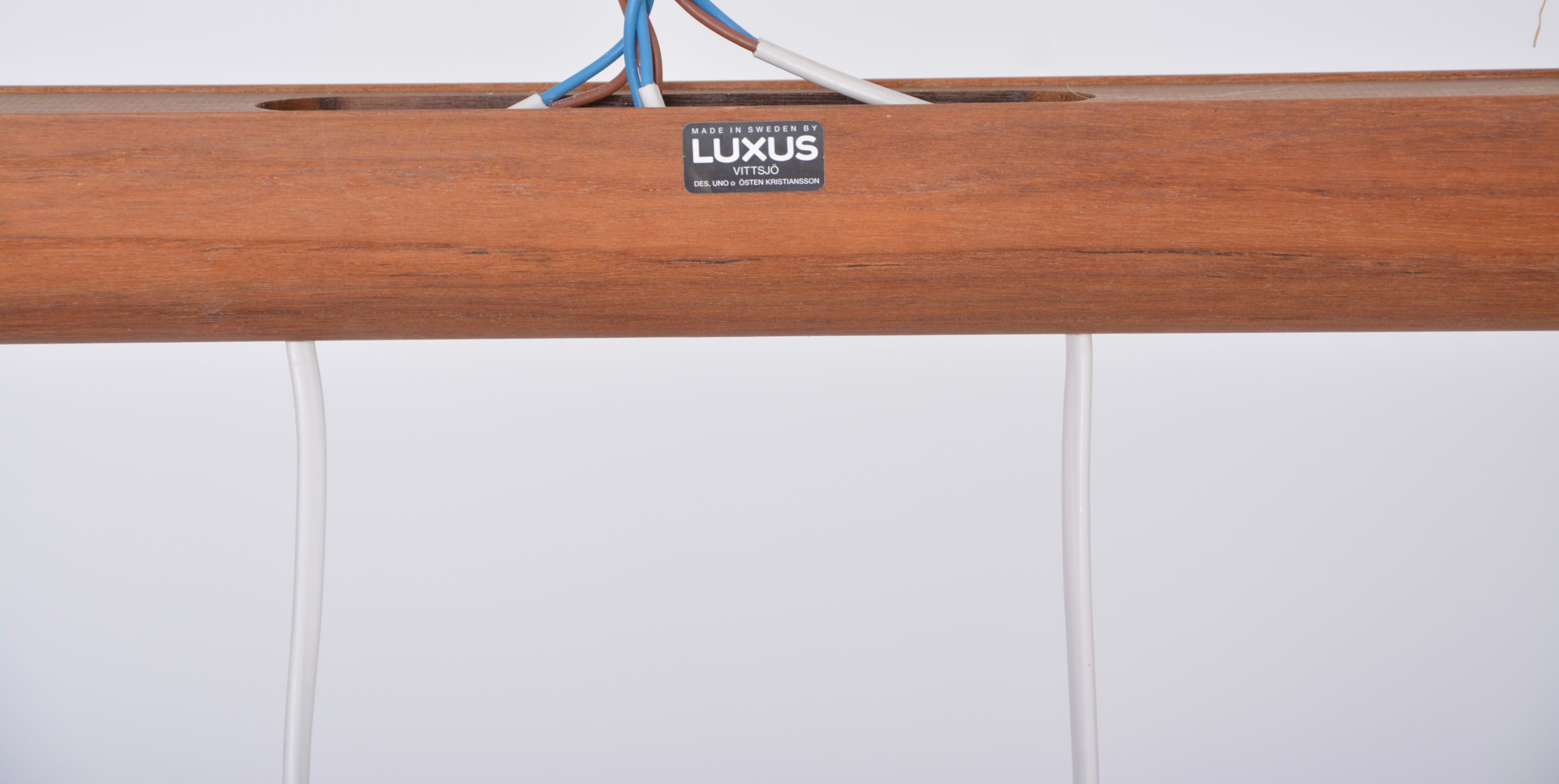 Swedish Mid-Century Modern pendant lamp model 538 by Uno & Östen Kristiansson for Luxus