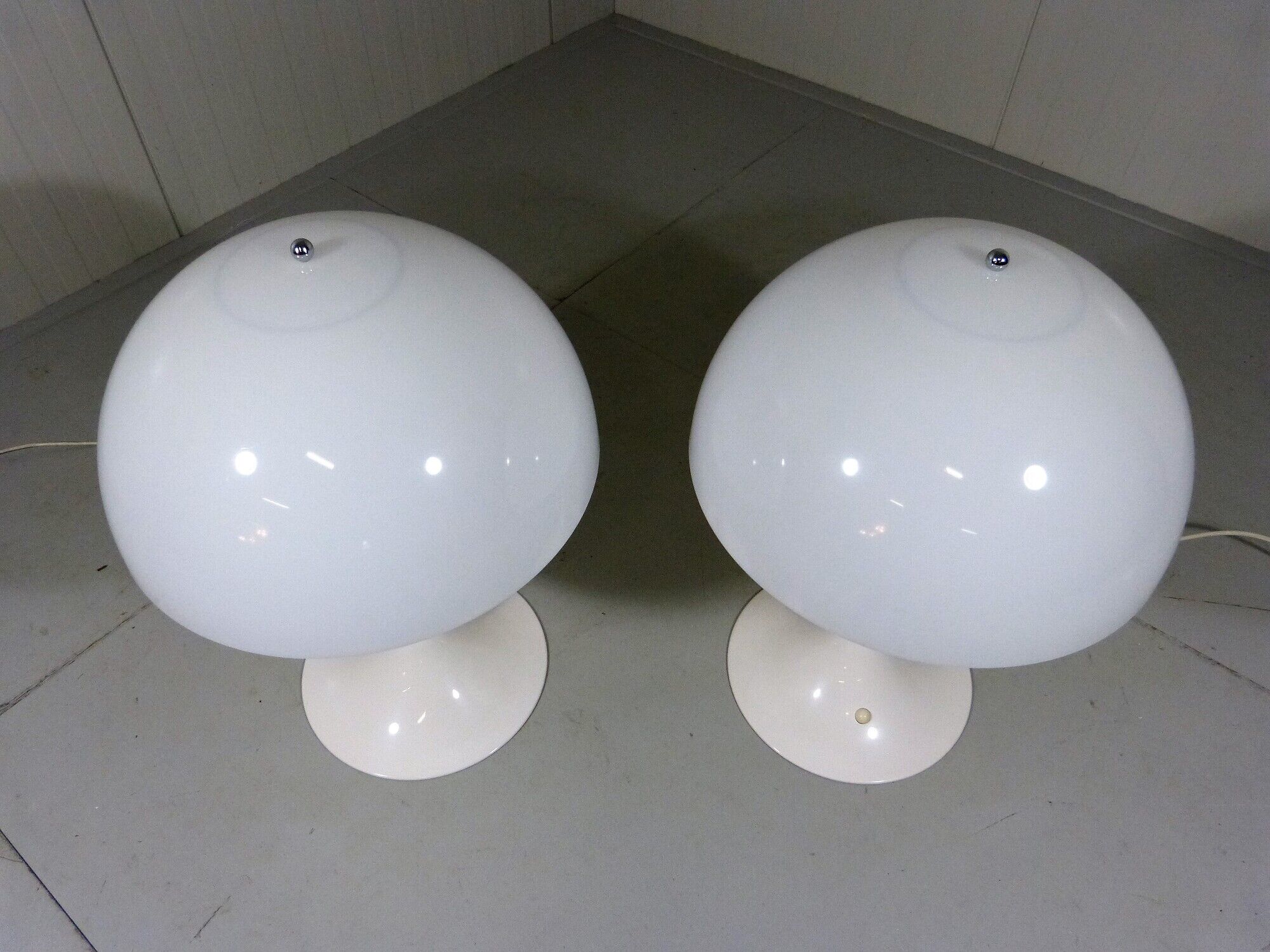 Set of 2 XL Panthella table lamps by Verner Panton 1970's
