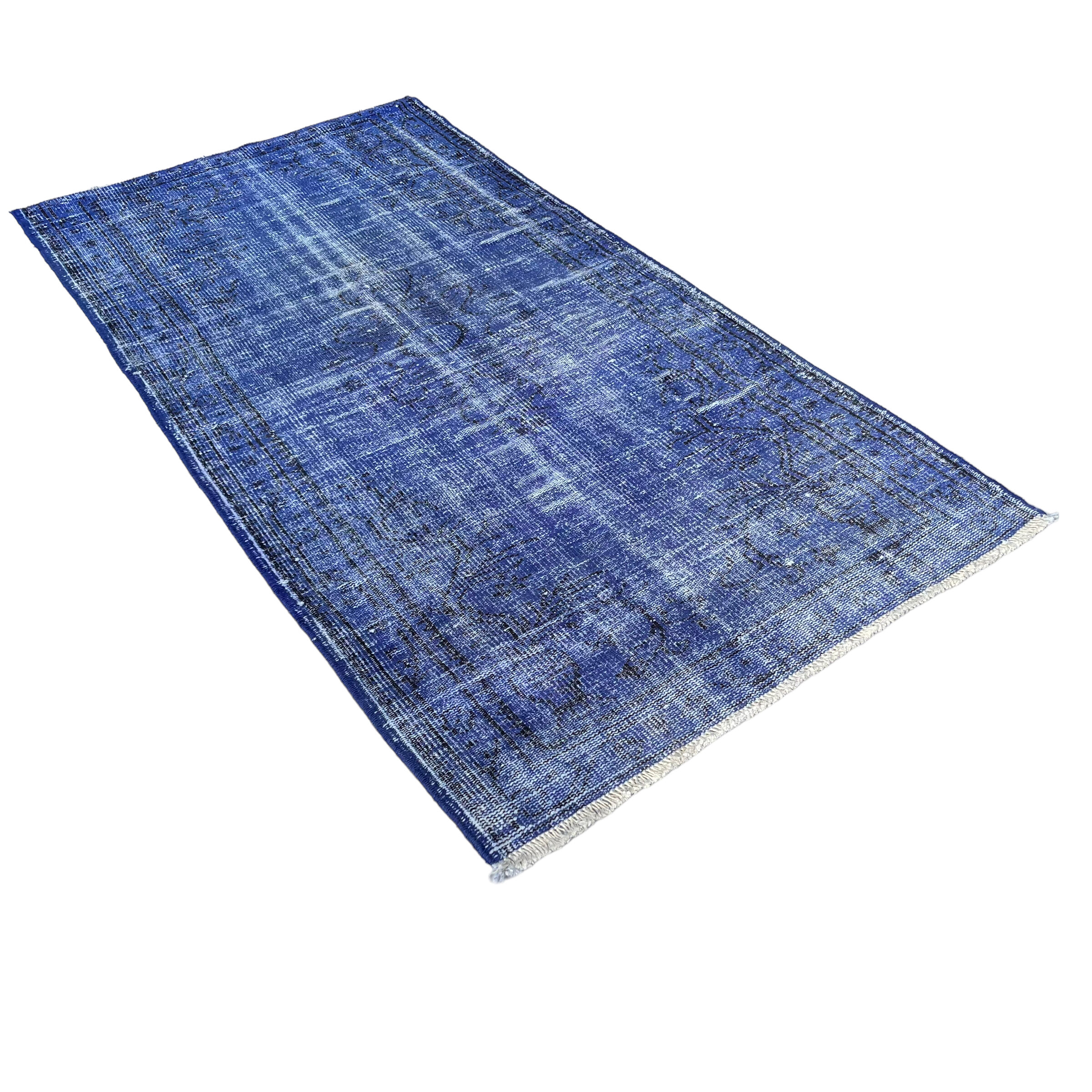 Vintage distressed turkish rug ,196 x 100 cm