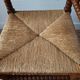 Chaise vintage coin du feu en bois tourné bobine