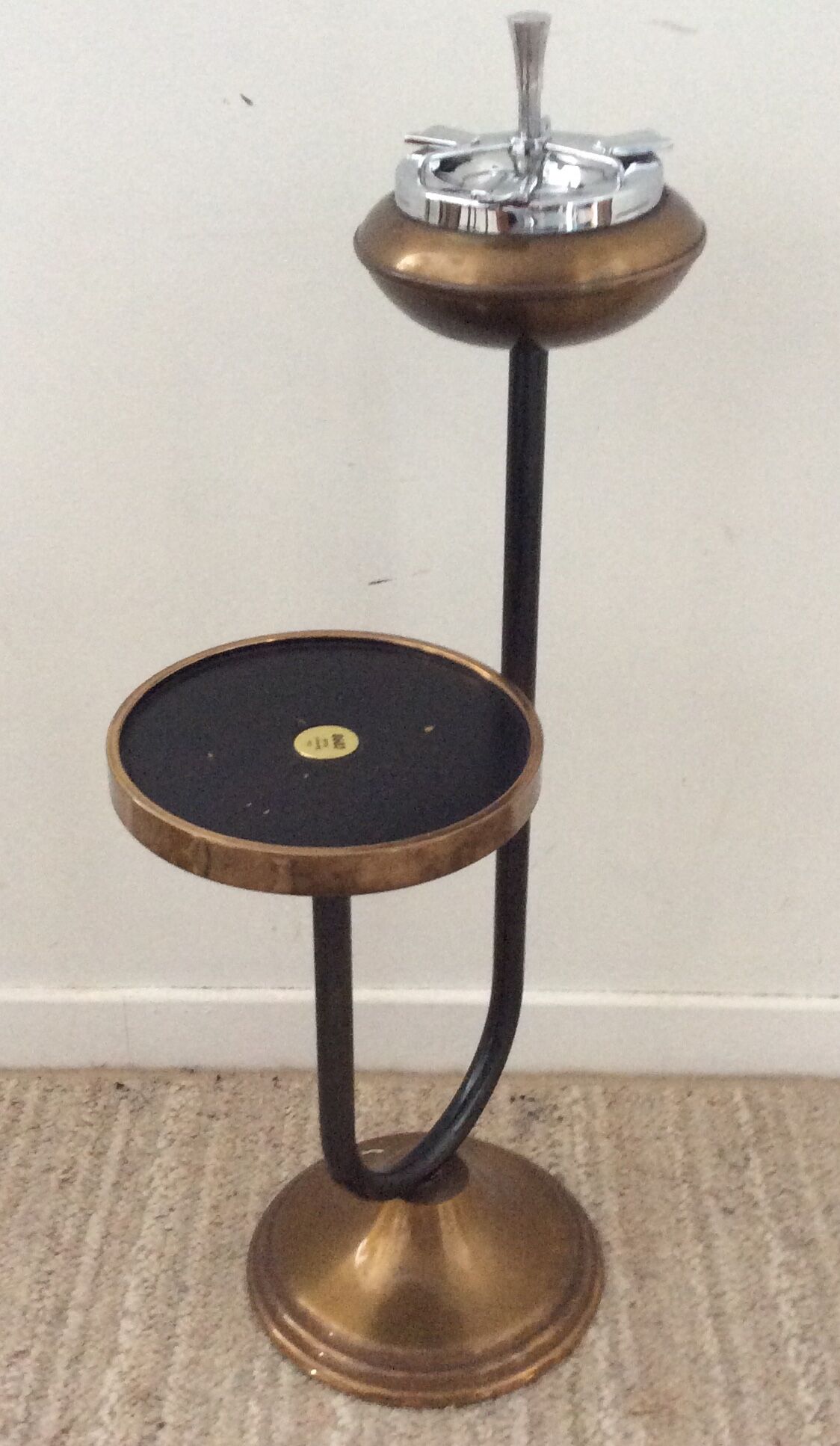 Vintage standing ashtray from the 60s-70s