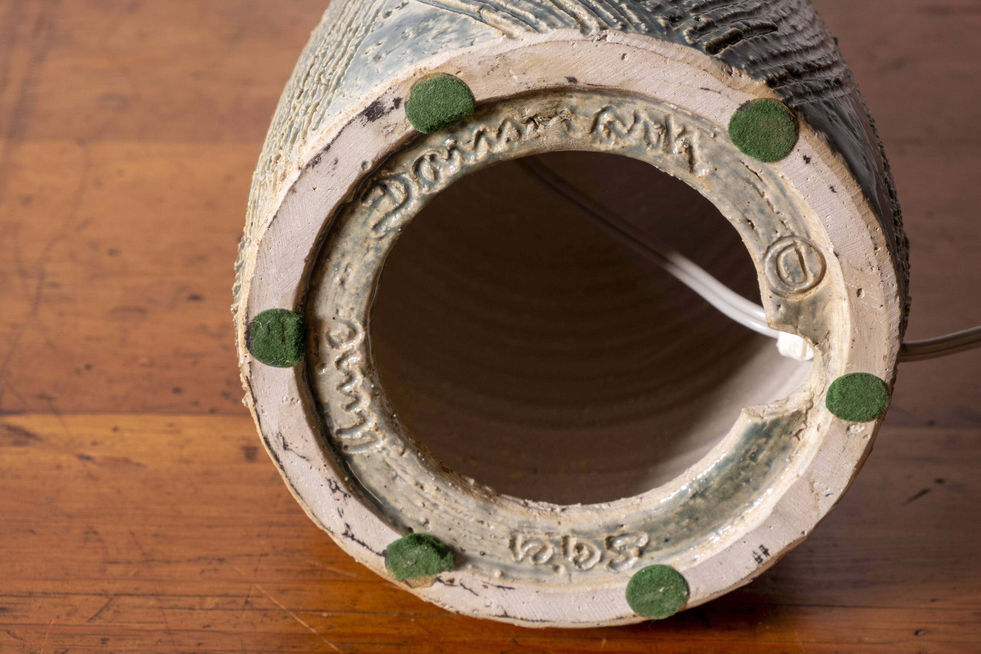 Rare lampe de table de Sejer Keramik, Danemark des années 1960