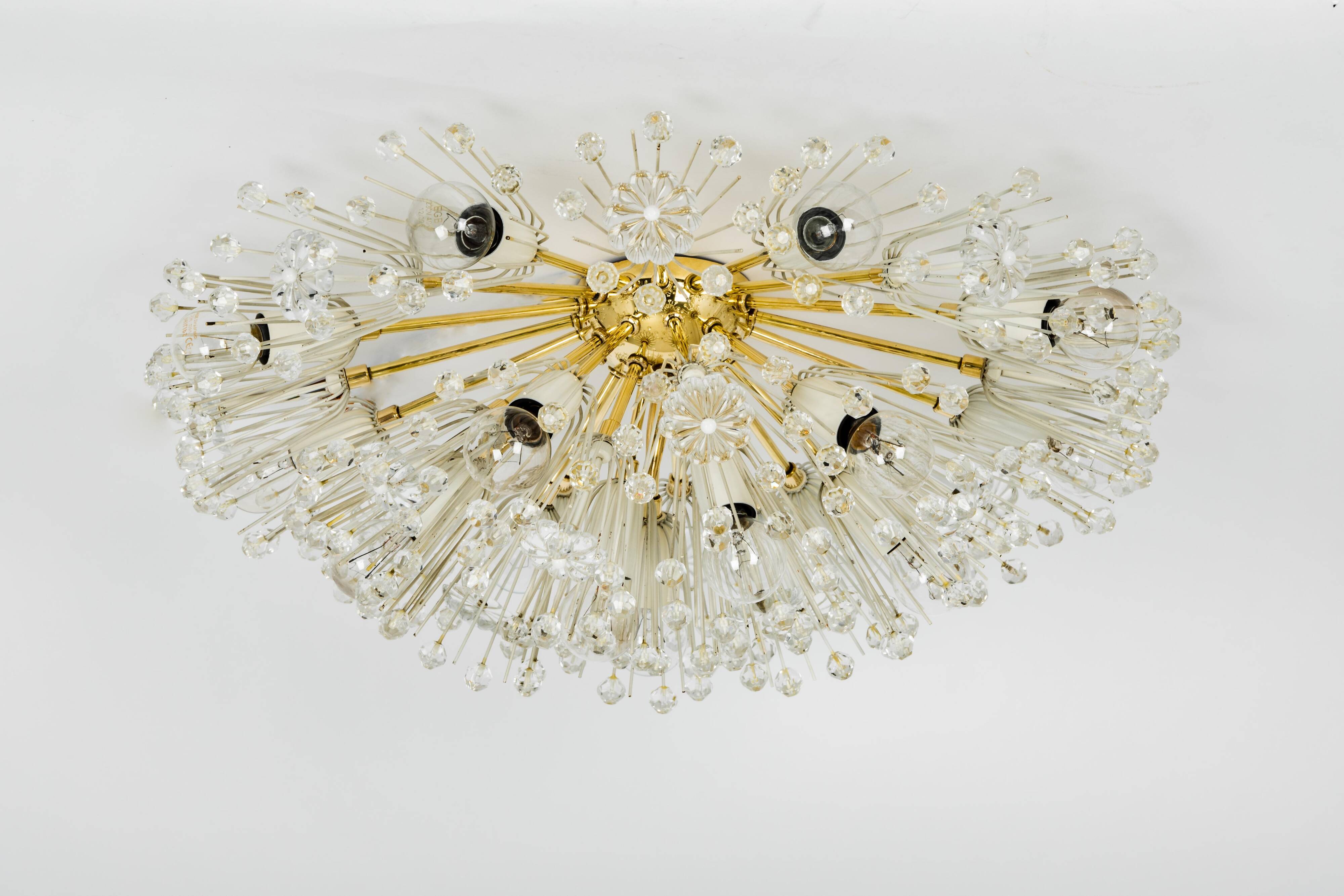 Lustre étoile en laiton par Emil Stejnar, Autriche, années 1960