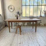 Table de ferme en pin et chêne