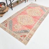 4x8 Red Geometric Turkish Rug 127x247Cm SK 22752
