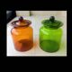 Pair Takahashi apothecary jars