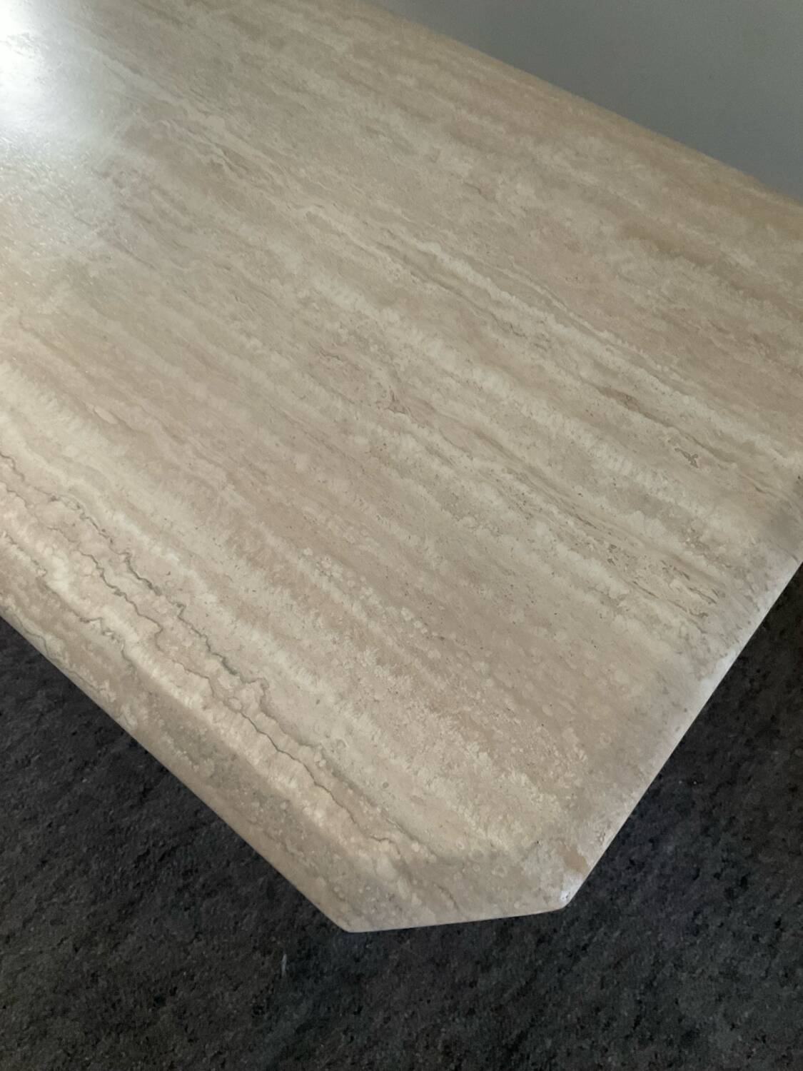 1970s travertine coffee table