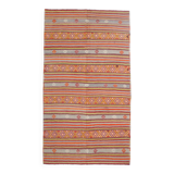 Tapis kilim bohème multicolore – pièce unique faite main, Style folklorique