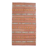 Tapis kilim bohème multicolore – pièce unique faite main, Style folklorique