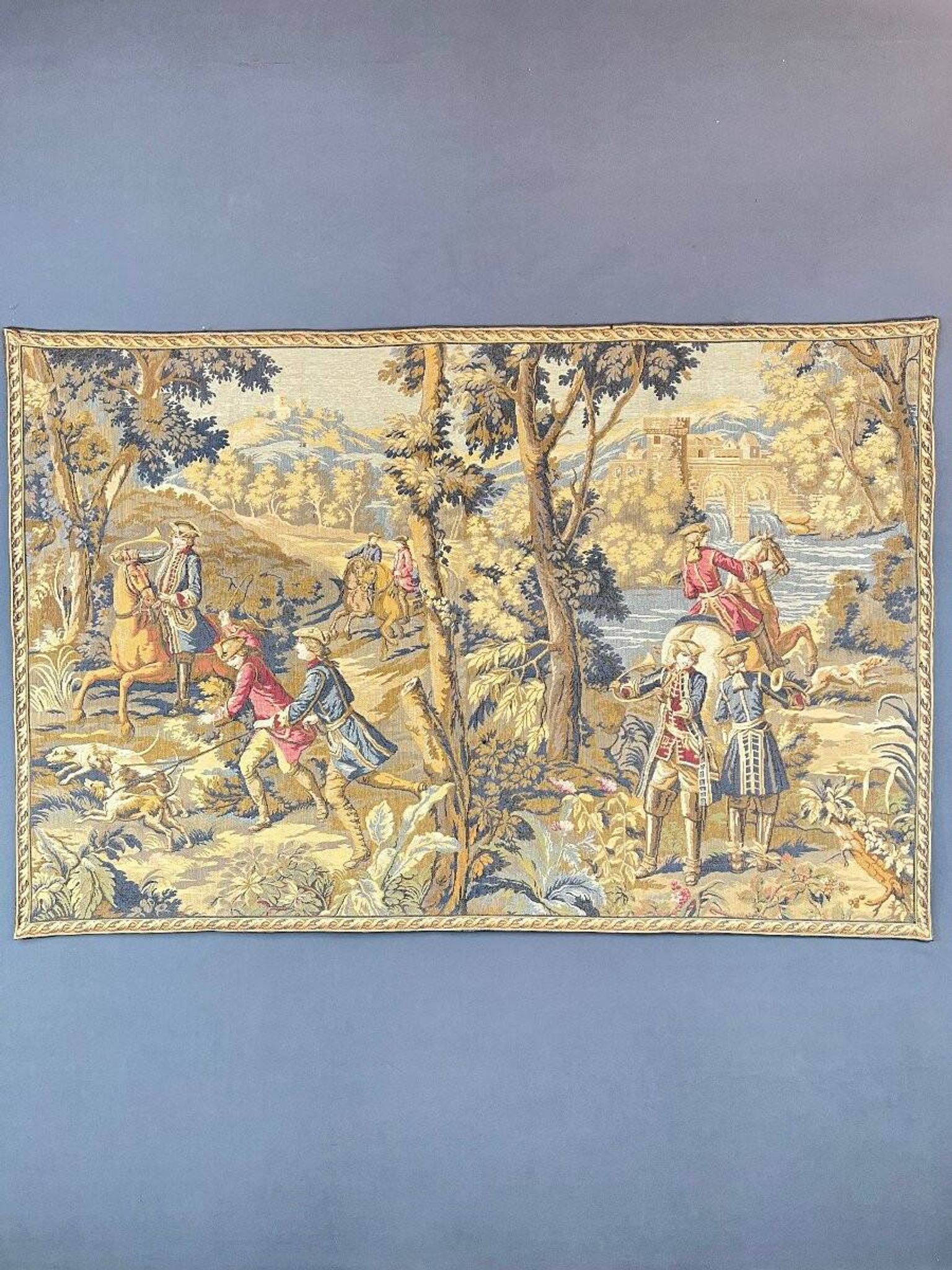 Tapisserie Murale , Scène De Chasse à Courre , XXe Siècle
