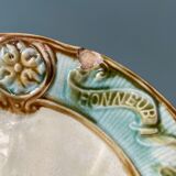 Set of two plates late nineteenth in slip Jeanne d'Arc