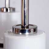 Waterfall suspension in glass and chromed metal