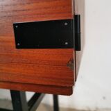 Small teak and metal sideboard, 70s