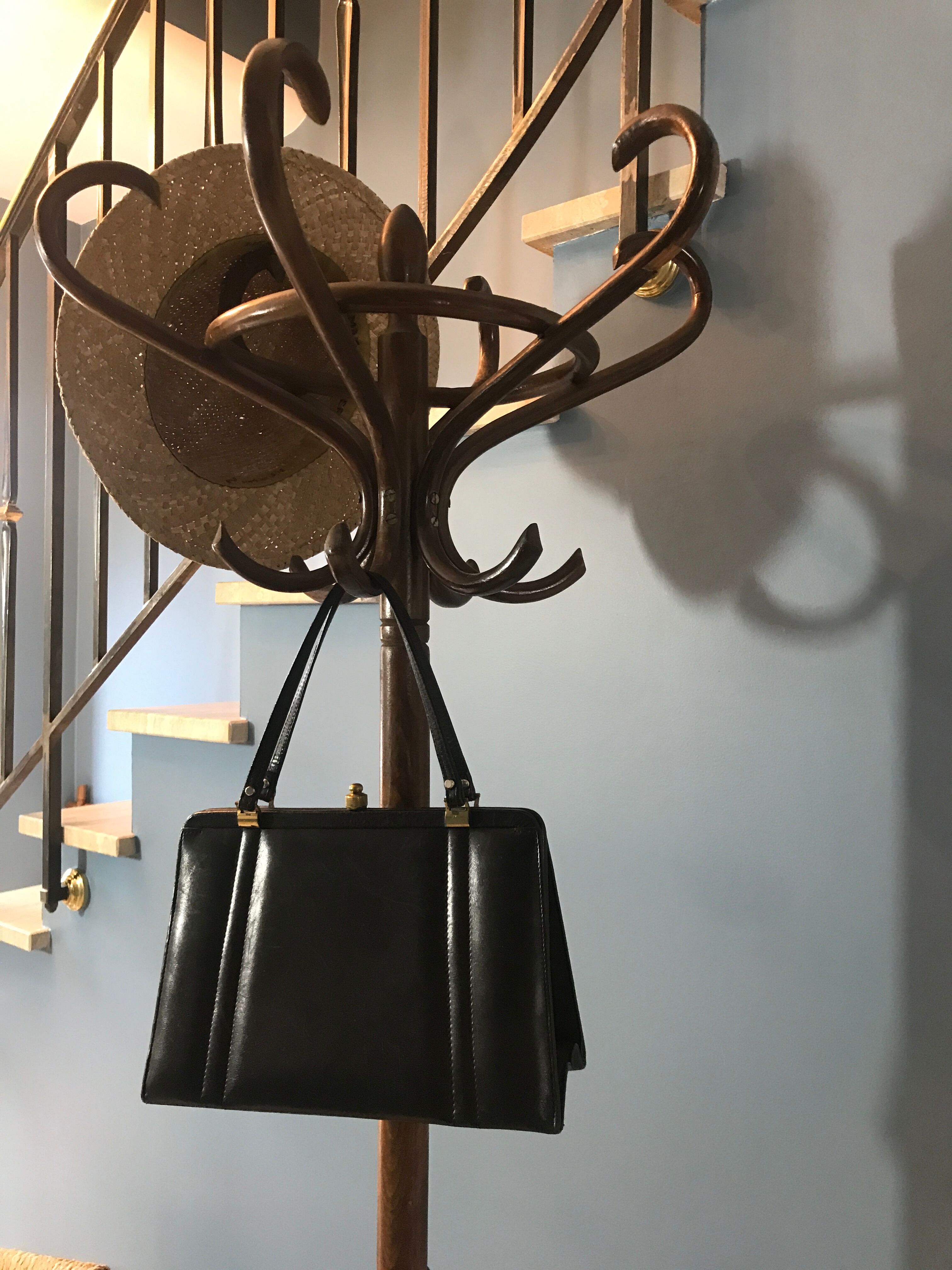 Porte manteau perroquet en bois courbé début XXème siècle