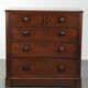 Antique mahogany English chest of drawers from 19th century with 5 drawers