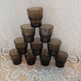 10 vintage water glasses