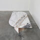 Large Italian postmodern marble coffee table, sculptural vintage stone table, 1980s