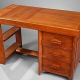 50s oak office by Pierre Bloch and Charles Dudouyt