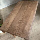 Vintage solid oak drop leaf farmhouse table