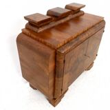 Art Deco walnut chest of drawers, Poland, circa 1930.