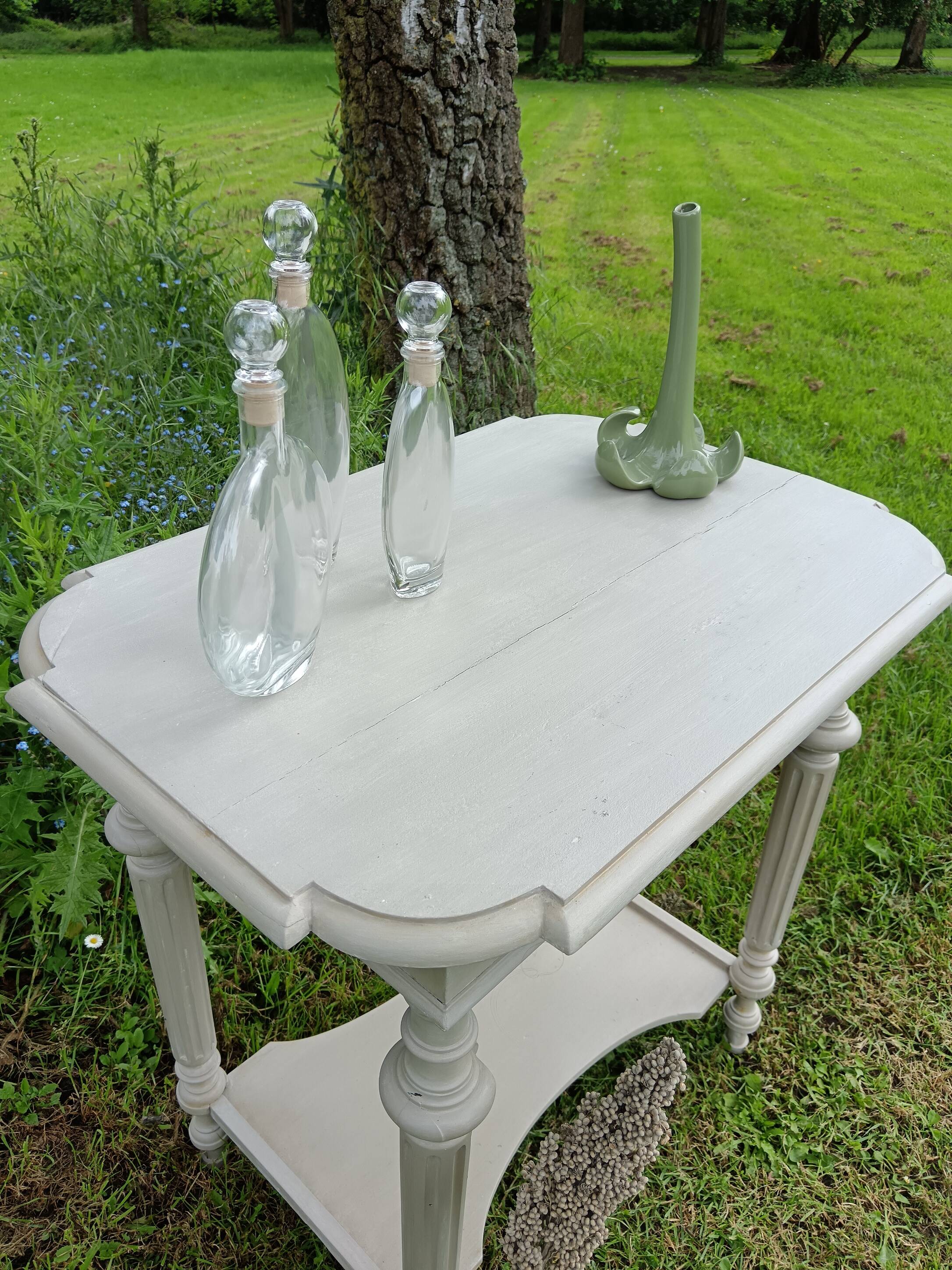 LouisXVI beige patinated console table