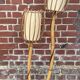 Lampadaire en rotin