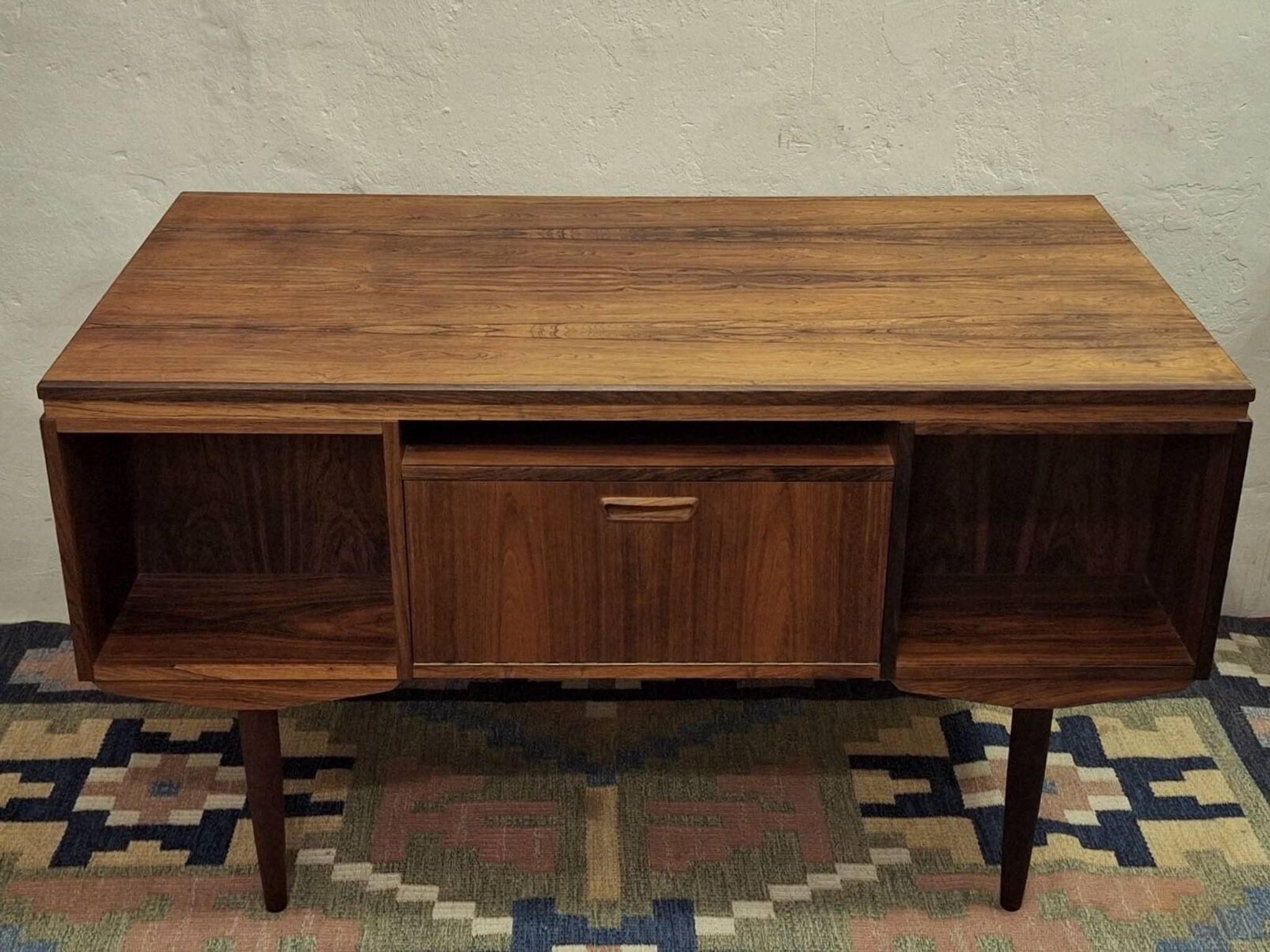Mid century double-sided rosewood desk by J Svenstrup, Denmark 1960s