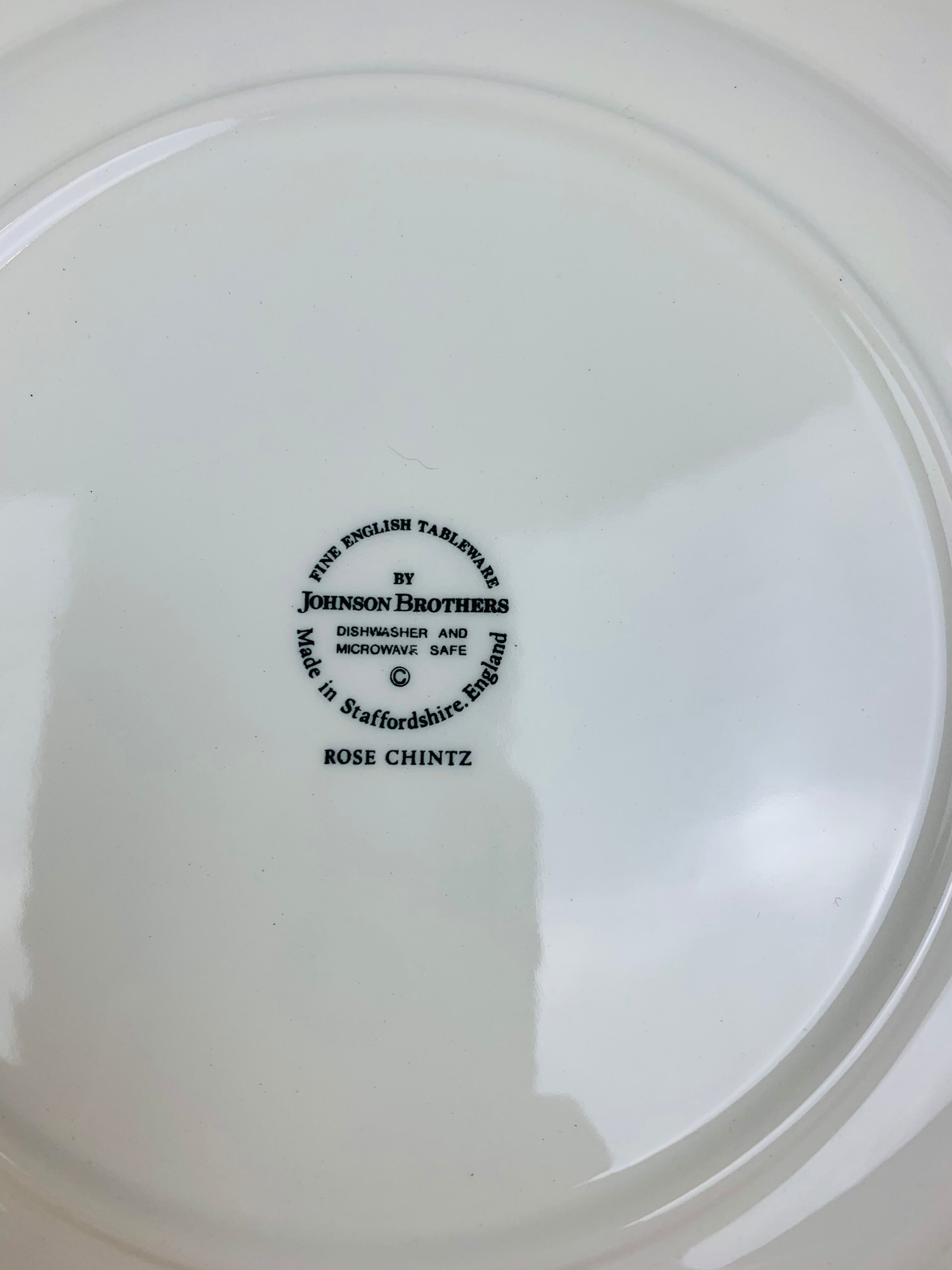 6 assiettes rose chintz johnson brothers faïence anglaise Selency