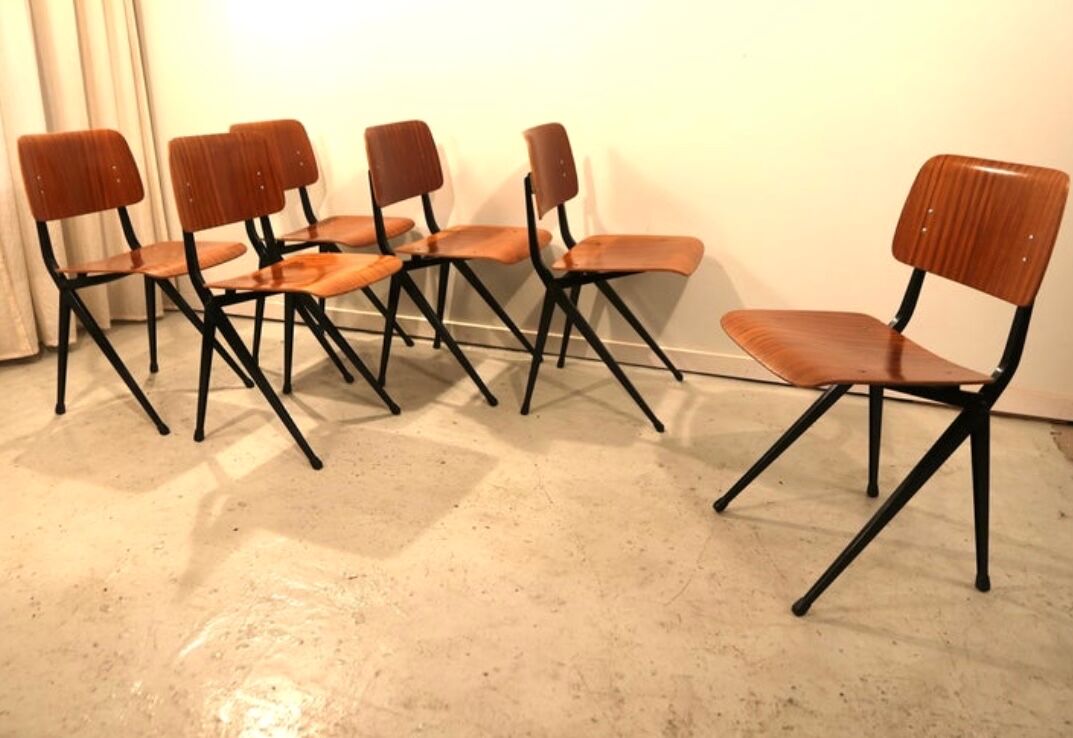 Industrial dining chairs by Marko, model Compass Leg