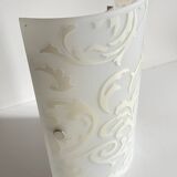 Polished and screen-printed glass sconce by eglo