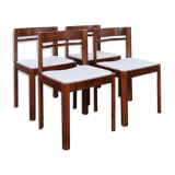 4 modernist cream chairs