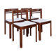 4 modernist cream chairs