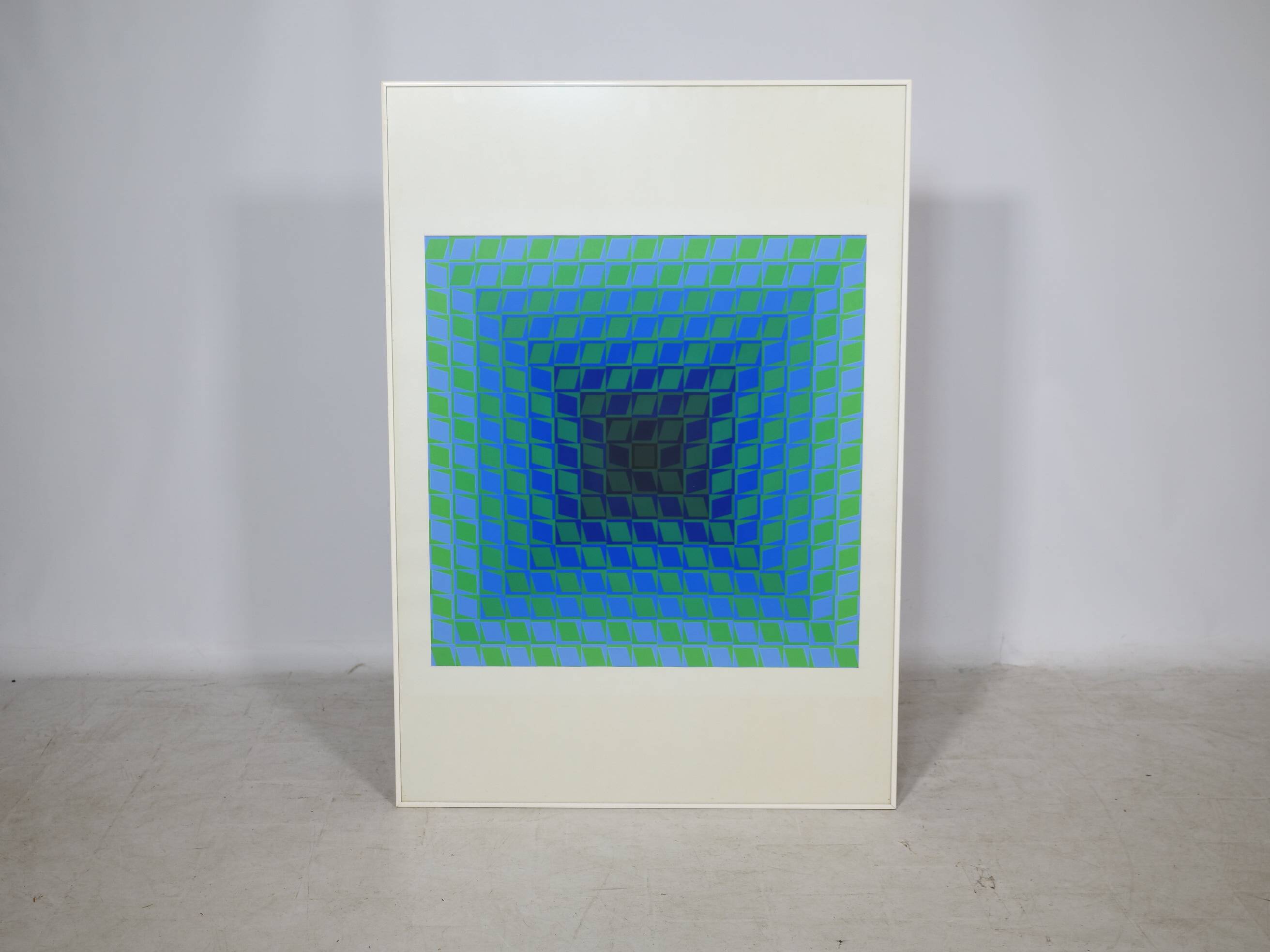 Victor Vasarely, Permutations, Signed EA Original Color screen print , 1960