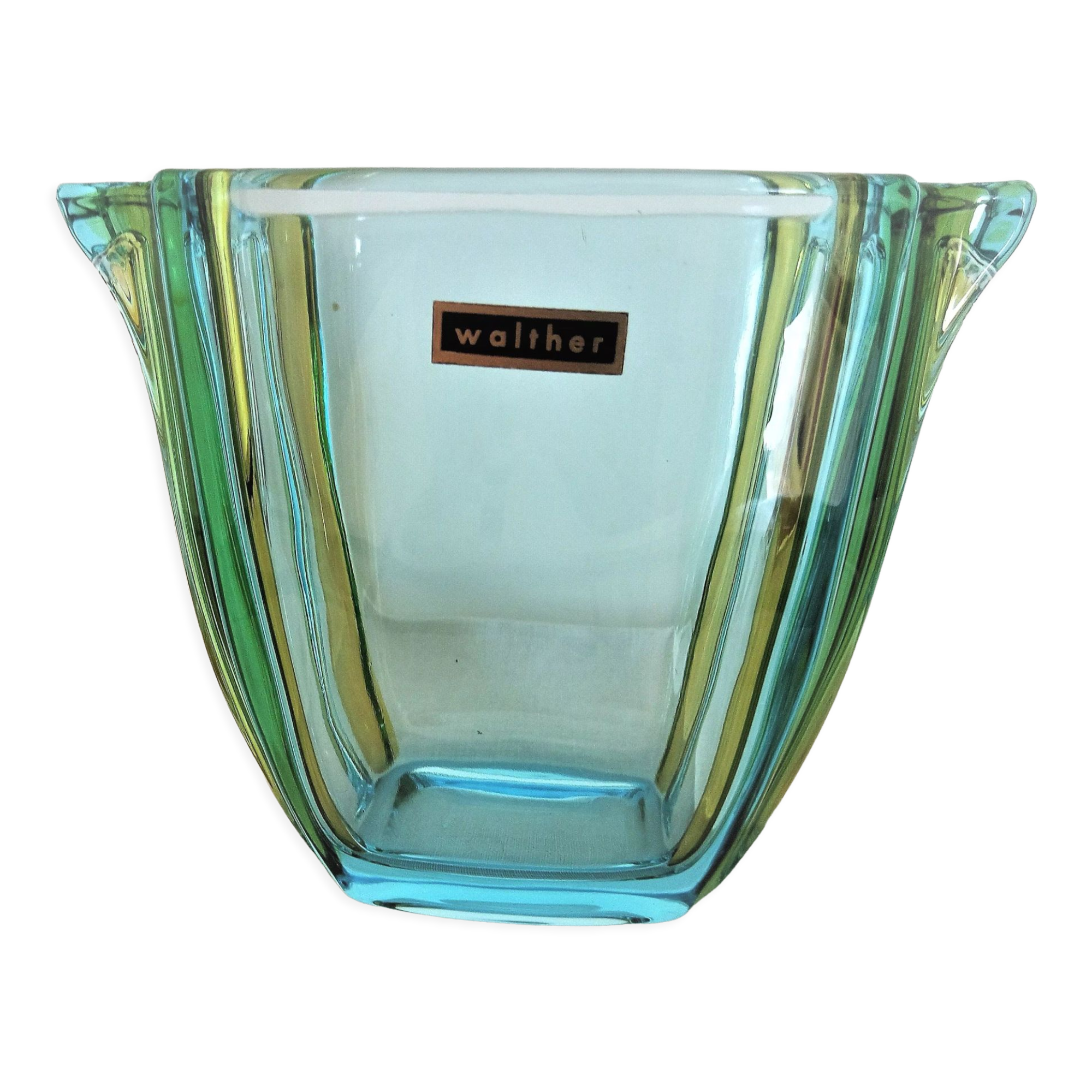 Art Deco glass vase Walther Glass