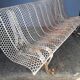 Old metal bench perforated vintage period 1950/60