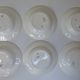 Sarreguemines 6 hollow plates decoration flowers and vintage gold