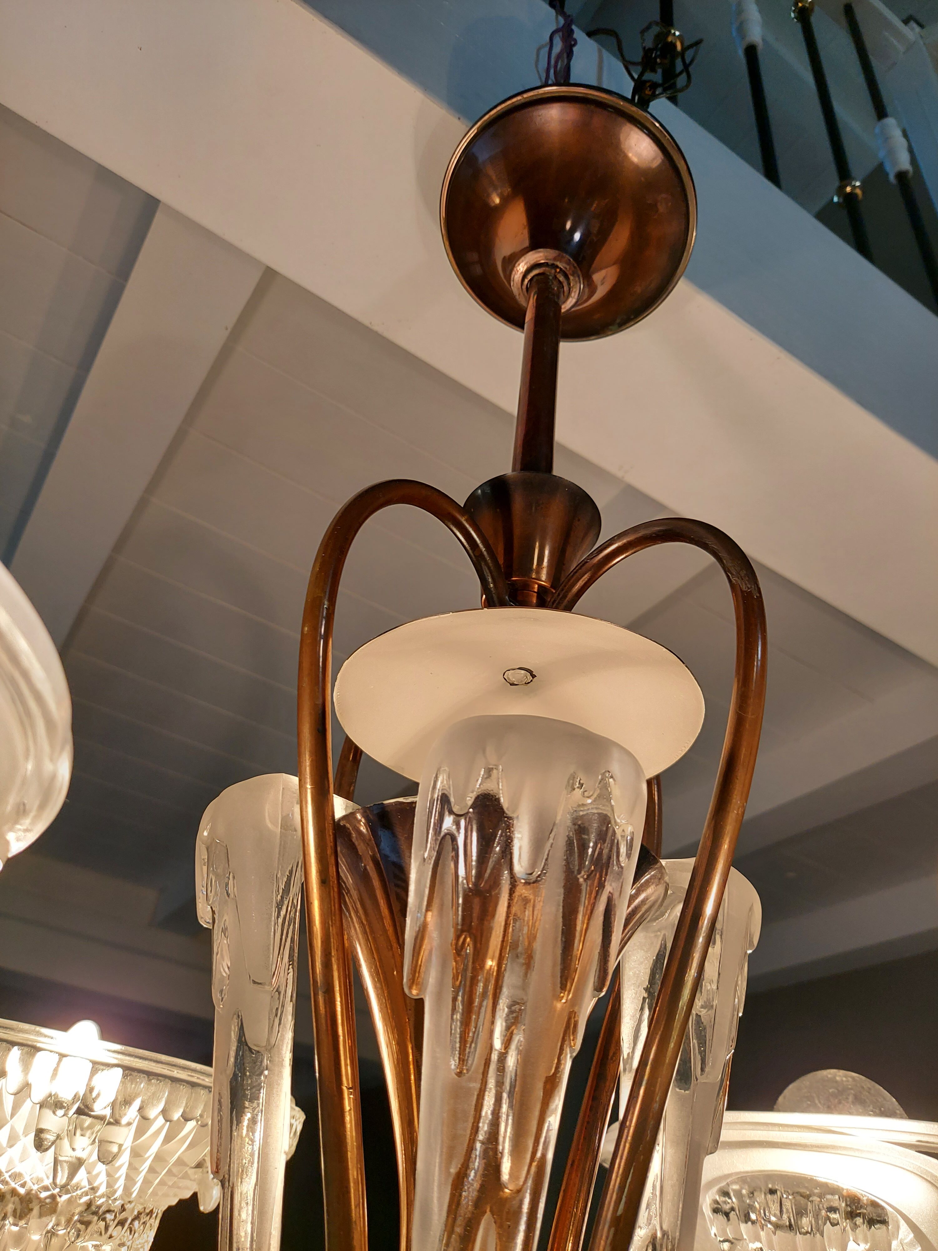 Vintage Art Deco chandelier 1950s