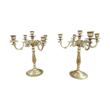 Pair of bronze candelabras
