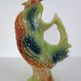 Saint Clément rooster pitcher, barbotine, 1950s