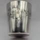 Ercuis silver-plated timbale, engraved floral decoration and monogram m.m – a23