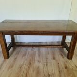 Solid oak farmhouse table + 4 chairs