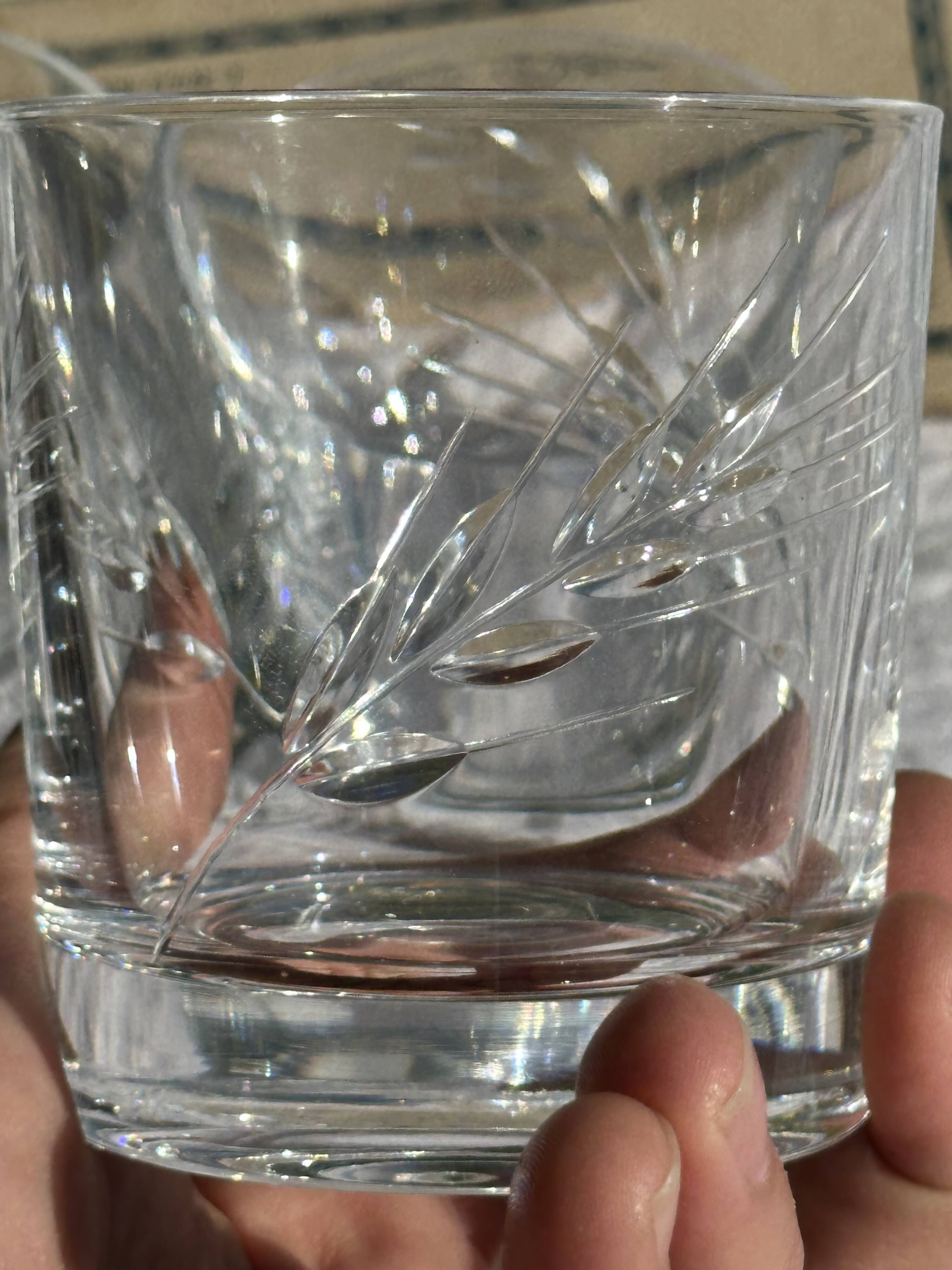 Set of Three 30cl Vintage Crystal Whisky Glasses // Epi Model // Art d