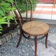 Bistro chair in curved wood and cannage / vintage years 30-40