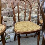 Set of 10 Thonet Fischel restaurant bistro chairs mismatch b