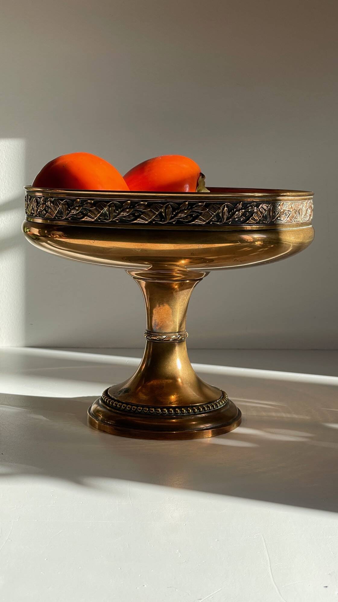 COUPE à Fruits Métal Argenté et Bronzé
