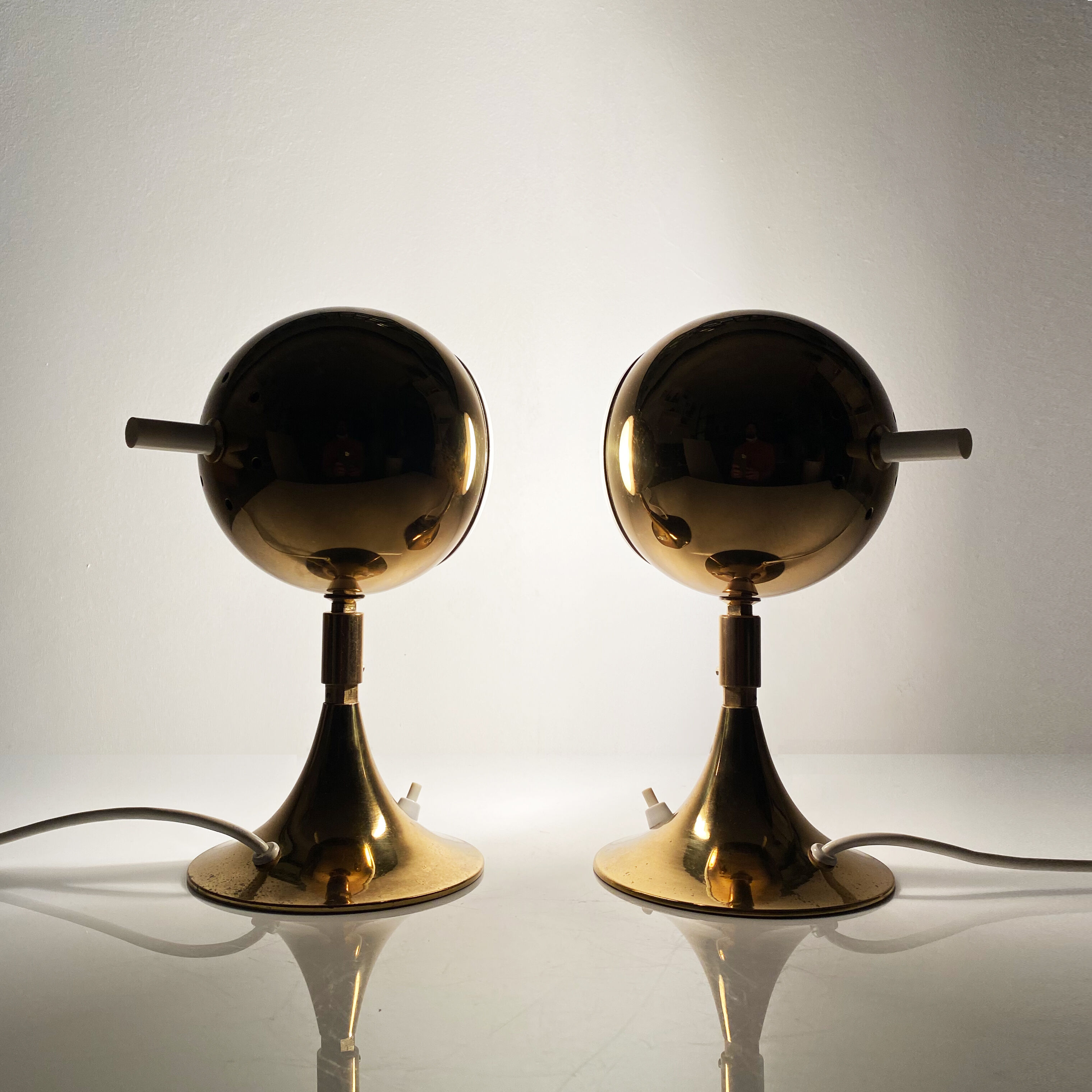 Otto Meinzzer's Space Age "Eyeball" lamps. Germany 70s