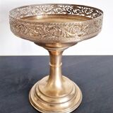 Coupe sur pied métal doré début XXème