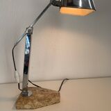 Vintage lamp 1930 Fare French craftsmanship sand marble - 45 cm