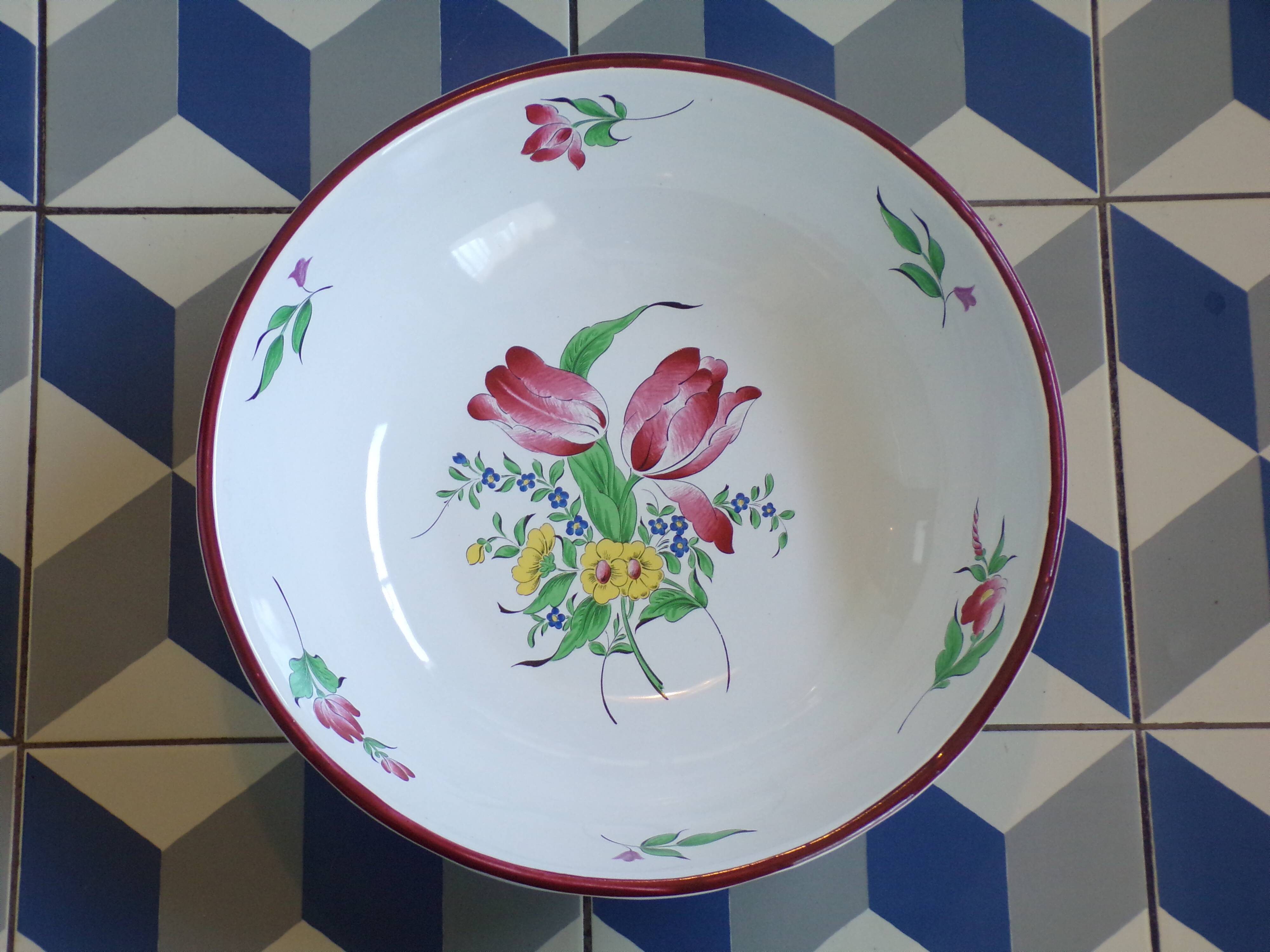 Ancien saladier Lunéville Kg Réverbère Ø29cm
